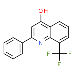 ChemSpider 2D Image | 2-Phenyl-8-trifluoromethyl-4-quinolinol | C16H10F3NO