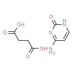 ChemSpider 2D Image | Succinic acid - 4-amino-2(1H)-pyrimidinone (1:1) | C8H11N3O5