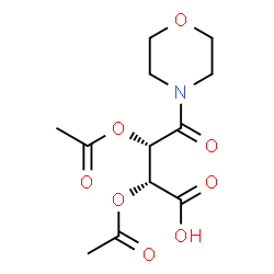 ChemSpider 2D Image | (2R,3S)-2,3-Diacetoxy-4-(4-morpholinyl)-4-oxobutanoic acid | C12H17NO8