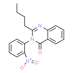 ChemSpider 2D Image | 2-butyl-3-(2-nitrophenyl)quinazolin-4-one | C18H17N3O3