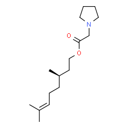 ChemSpider 2D Image | (3R)-3,7-Dimethyl-6-octen-1-yl 1-pyrrolidinylacetate | C16H29NO2