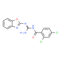 ChemSpider 2D Image | N-[N'-(1,3-Benzoxazol-2-yl)carbamimidoyl]-2,4-dichlorobenzamide | C15H10Cl2N4O2