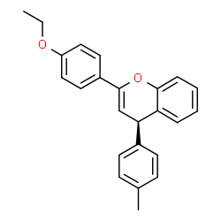 ChemSpider 2D Image | (4R)-2-(4-Ethoxyphenyl)-4-(4-methylphenyl)-4H-chromene | C24H22O2