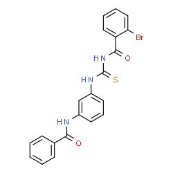 ChemSpider 2D Image | N-{[3-(Benzoylamino)phenyl]carbamothioyl}-2-bromobenzamide | C21H16BrN3O2S