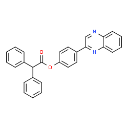 ChemSpider 2D Image | 4-(2-Quinoxalinyl)phenyl diphenylacetate | C28H20N2O2