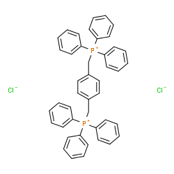 ChemSpider 2D Image | [1,4-Phenylenebis(methylene)]bis(triphenylphosphonium) dichloride | C44H38Cl2P2
