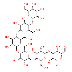 ChemSpider 2D Image | beta-D-Glucopyranosyl-(1->4)-beta-D-glucopyranosyl-(1->4)-beta-D-glucopyranosyl-(1->4)-beta-D-glucopyranosyl-(1->4)-beta-D-glucopyranosyl-(1->4)-D-glucose | C36H62O31
