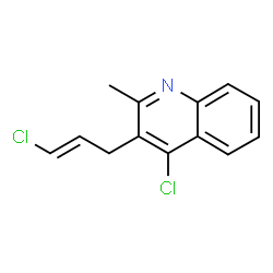 ChemSpider 2D Image | 4-Chloro-3-[(2E)-3-chloro-2-propen-1-yl]-2-methylquinoline | C13H11Cl2N