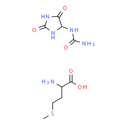 ChemSpider 2D Image | Methionine - 1-(2,5-dioxo-4-imidazolidinyl)urea (1:1) | C9H17N5O5S