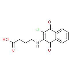 ChemSpider 2D Image | 4-[(3-Chloro-1,4-dioxo-1,4-dihydro-2-naphthalenyl)amino]butanoic acid | C14H12ClNO4