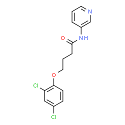 ChemSpider 2D Image | 4-(2,4-dichlorophenoxy)-N-pyridin-3-ylbutanamide | C15H14Cl2N2O2