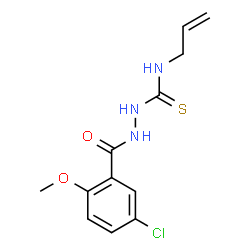 ChemSpider 2D Image | N-Allyl-2-(5-chloro-2-methoxybenzoyl)hydrazinecarbothioamide | C12H14ClN3O2S
