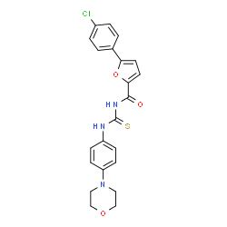 ChemSpider 2D Image | 5-(4-Chlorophenyl)-N-{[4-(4-morpholinyl)phenyl]carbamothioyl}-2-furamide | C22H20ClN3O3S