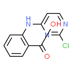 ChemSpider 2D Image | 2-((2-Chloropyrimidin-4-yl)amino)benzoic acid | C11H8ClN3O2