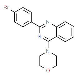 ChemSpider 2D Image | 2-(4-Bromophenyl)-4-(4-morpholinyl)quinazoline | C18H16BrN3O