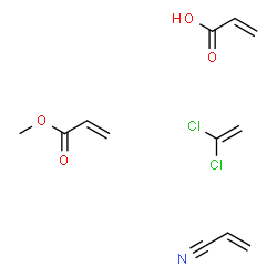 ChemSpider 2D Image | acrylic acid; 1,1-dichloroethylene; methyl prop-2-enoate; prop-2-enenitrile | C12H15Cl2NO4