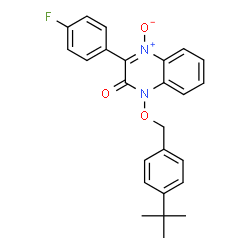ChemSpider 2D Image | 1-[(4-tert-butylbenzyl)oxy]-3-(4-fluorophenyl)quinoxalin-2(1H)-one 4-oxide | C25H23FN2O3