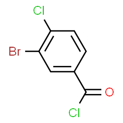 ChemSpider 2D Image | 3-Bromo-4-chlorobenzoyl chloride | C7H3BrCl2O
