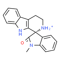 ChemSpider 2D Image | (1S)-1'-Methyl-2'-oxo-1',2,2',3,4,9-hexahydrospiro[beta-carbolin-2-ium-1,3'-indole] | C19H18N3O