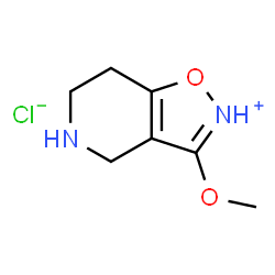 ChemSpider 2D Image | 3-Methoxy-4,5,6,7-tetrahydro[1,2]oxazolo[4,5-c]pyridin-2-ium chloride | C7H11ClN2O2