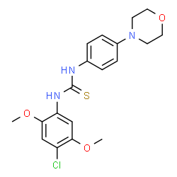 ChemSpider 2D Image | 1-(4-Chloro-2,5-dimethoxyphenyl)-3-[4-(4-morpholinyl)phenyl]thiourea | C19H22ClN3O3S