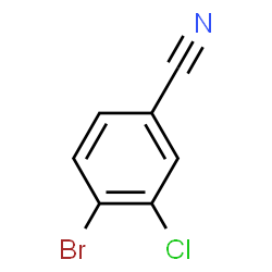 ChemSpider 2D Image | 4-Bromo-3-chlorobenzonitrile | C7H3BrClN
