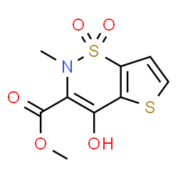 ChemSpider 2D Image | Methyl 4-hydroxy-2-methyl-2H-thieno[2,3-e][1,2]thiazine-3-carboxylate 1,1-dioxide | C9H9NO5S2