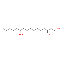 ChemSpider 2D Image | 3,11-Dihydroxyhexadecanoic acid | C16H32O4