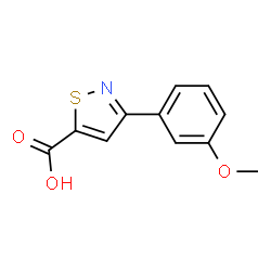 ChemSpider 2D Image | 3-(3-Methoxyphenyl)isothiazole-5-carboxylic acid | C11H9NO3S