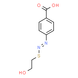 ChemSpider 2D Image | 4-{(E)-[(2-Hydroxyethyl)sulfanyl]diazenyl}benzoic acid | C9H10N2O3S