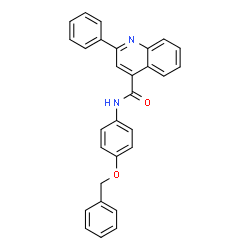 ChemSpider 2D Image | N-[4-(Benzyloxy)phenyl]-2-phenyl-4-quinolinecarboxamide | C29H22N2O2
