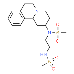 ChemSpider 2D Image | N-(1,3,4,6,7,11b-Hexahydro-2H-pyrido[2,1-a]isoquinolin-2-yl)-N-{2-[(methylsulfonyl)amino]ethyl}methanesulfonamide | C17H27N3O4S2