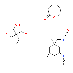 ChemSpider 2D Image | 2-ethyl-2-(hydroxymethyl)propane-1,3-diol; 5-isocyanato-1-(isocyanatomethyl)-1,3,3-trimethyl-cyclohexane; oxepan-2-one | C24H42N2O7