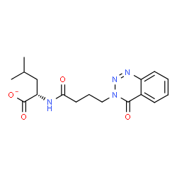 ChemSpider 2D Image | (2S)-4-Methyl-2-{[4-(4-oxo-1,2,3-benzotriazin-3(4H)-yl)butanoyl]amino}pentanoate | C17H21N4O4