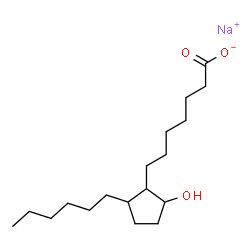 ChemSpider 2D Image | Sodium 7-(2-hexyl-5-hydroxycyclopentyl)heptanoate | C18H33NaO3