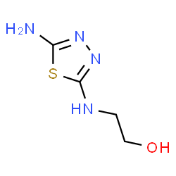 ChemSpider 2D Image | 2-[(5-Amino-1,3,4-thiadiazol-2-yl)amino]ethanol | C4H8N4OS