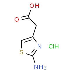 ChemSpider 2D Image | 2-(2-Aminothiazol-4-yl) acetic acid hydrochloride | C5H7ClN2O2S