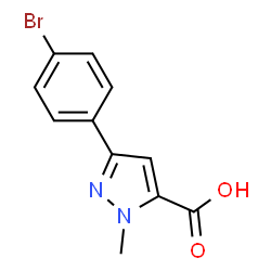 ChemSpider 2D Image | 3-(4-Bromophenyl)-1-methyl-1H-pyrazole-5-carboxylic acid | C11H9BrN2O2