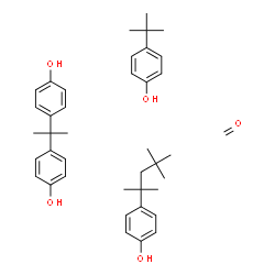 ChemSpider 2D Image | 4-tert-butylphenol; formaldehyde; 4-[1-(4-hydroxyphenyl)-1-methyl-ethyl]phenol; 4-(1,1,3,3-tetramethylbutyl)phenol | C40H54O5
