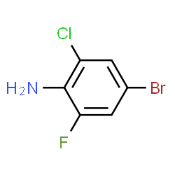 ChemSpider 2D Image | 4-Bromo-2-chloro-6-fluoroaniline | C6H4BrClFN