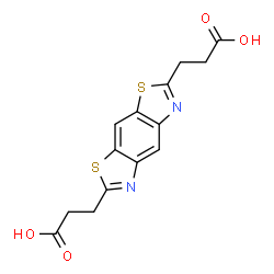 ChemSpider 2D Image | 3,3'-[1,3]Thiazolo[4,5-f][1,3]benzothiazole-2,6-diyldipropanoic acid | C14H12N2O4S2