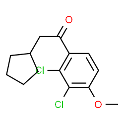 ChemSpider 2D Image | 2-Cyclopentyl-1-(2,3-dichloro-4-methoxyphenyl)ethanone | C14H16Cl2O2