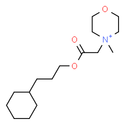ChemSpider 2D Image | 4-[2-(3-Cyclohexylpropoxy)-2-oxoethyl]-4-methylmorpholin-4-ium | C16H30NO3