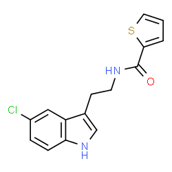 ChemSpider 2D Image | N-[2-(5-Chloro-1H-indol-3-yl)ethyl]-2-thiophenecarboxamide | C15H13ClN2OS