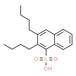 ChemSpider 2D Image | Naphthalenesulfonic acid, dibutyl- | C18H24O3S