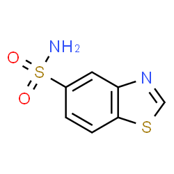 ChemSpider 2D Image | 1,3-Benzothiazole-5-sulfonamide | C7H6N2O2S2