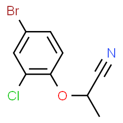 ChemSpider 2D Image | 2-(4-Bromo-2-chlorophenoxy)propanenitrile | C9H7BrClNO