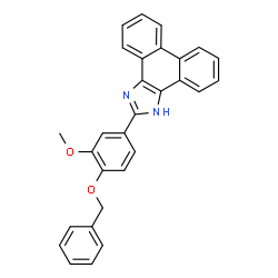 ChemSpider 2D Image | 2-[4-(Benzyloxy)-3-methoxyphenyl]-1H-phenanthro[9,10-d]imidazole | C29H22N2O2