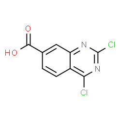 ChemSpider 2D Image | 2,4-Dichloro-7-quinazolinecarboxylic acid | C9H4Cl2N2O2