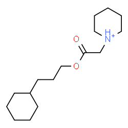 ChemSpider 2D Image | 1-[2-(3-Cyclohexylpropoxy)-2-oxoethyl]piperidinium | C16H30NO2